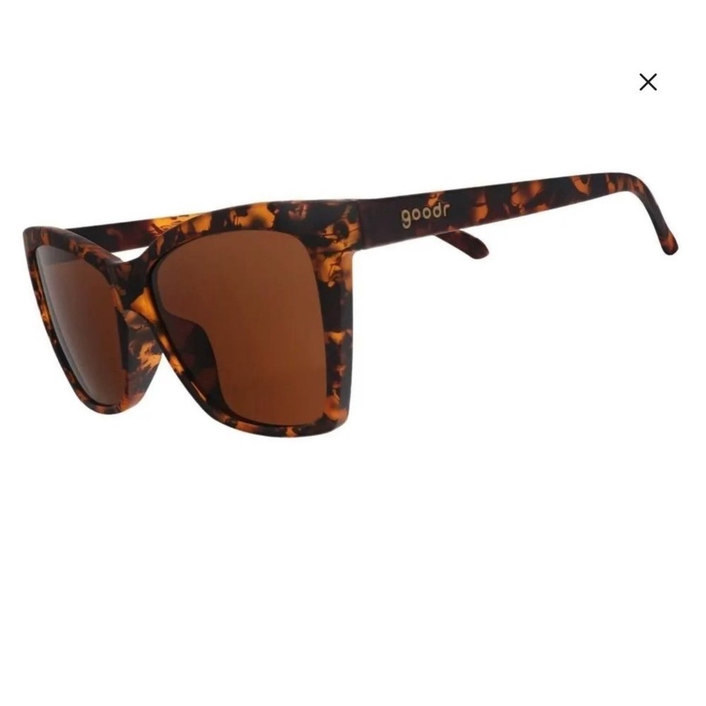 goodr Sunglasses Unisex OS Tortoise Brown Square Polarized NWT